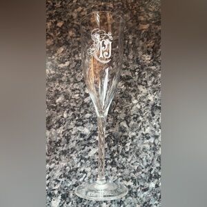 Single White PJ Replacement Champagne Glass 8” T x 2” W